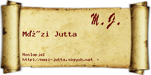 Mázi Jutta névjegykártya
